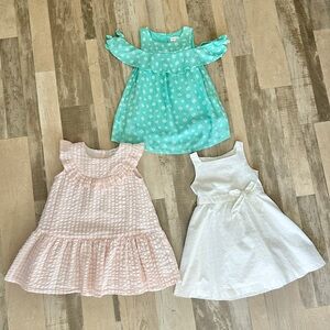 H&M Girls Dresses Lot pastel Cat & Jack 18 Months